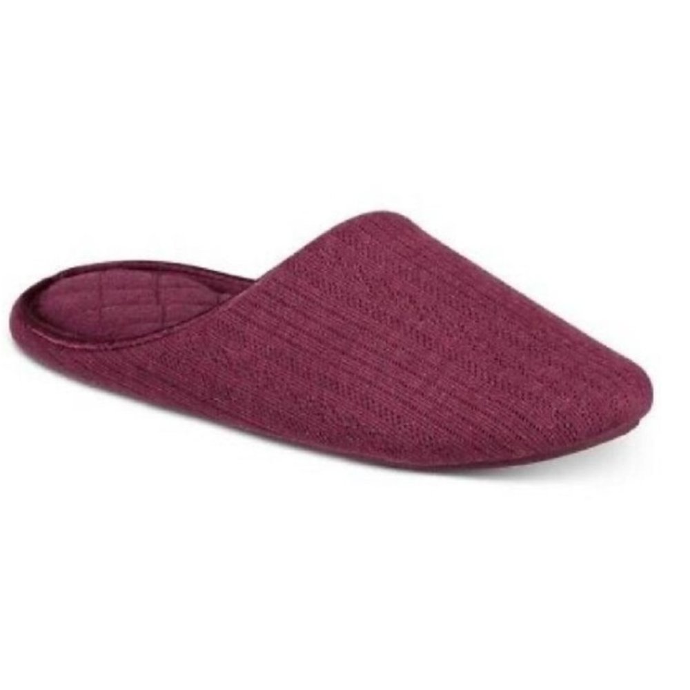 Charter Club Memory Foam Knit Anti-Slip Women's Slippers Maroon